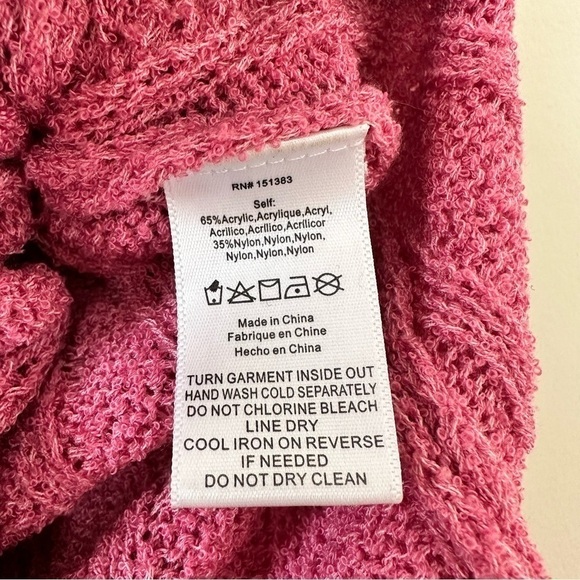 Anthropologie-Angeline Sweater Midi Skirt in Pink (Large) - Picture 10 of 11